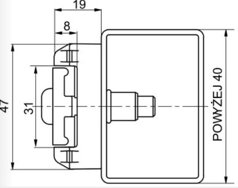 Rögzítőelem, bilincs kerítéspanelhez – UMNM40/PE/OC/CZ ART 1930