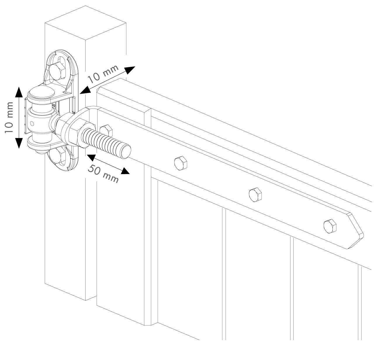 Zsanér fa kapukhoz – VANDAL-PROOF 4DW