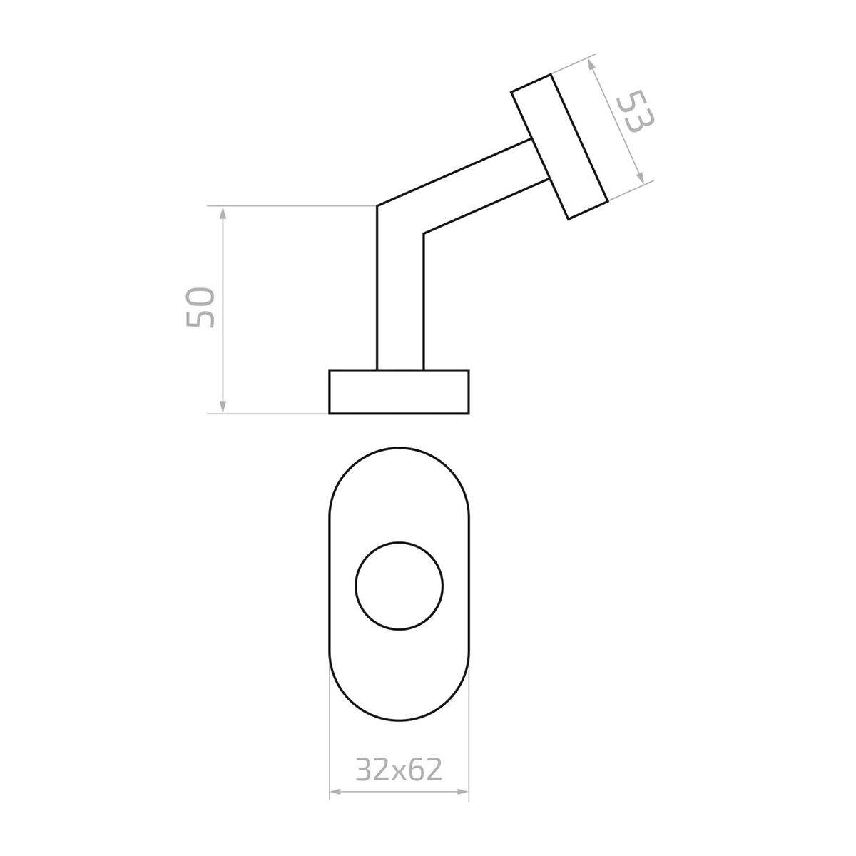 Fix rozsdamentes acél fogantyú szett, fekete szín, mindkét oldalon fix – 63.462
