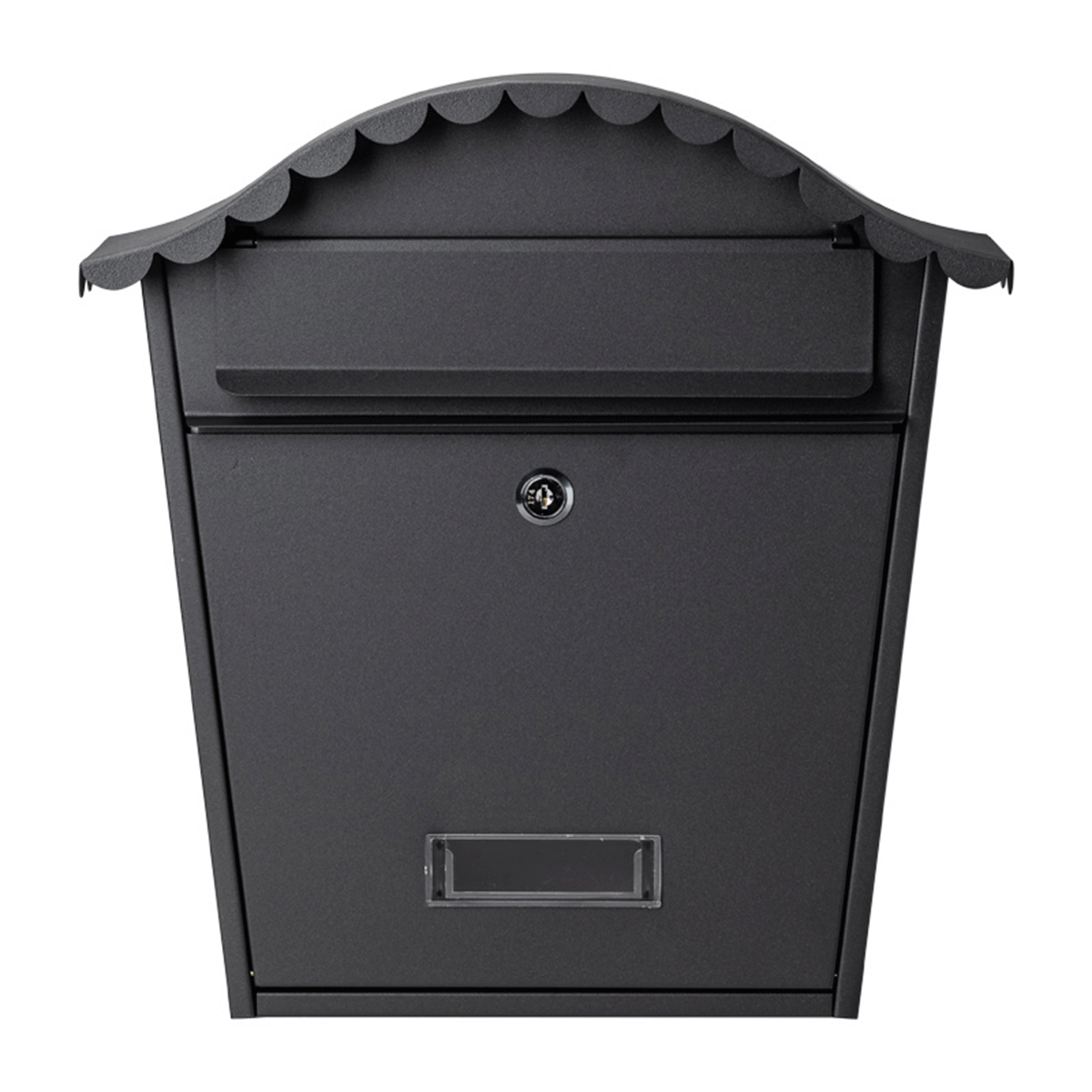 Kültéri postaláda, 372x355x133 mm, acél, RAL9011 – 65.250