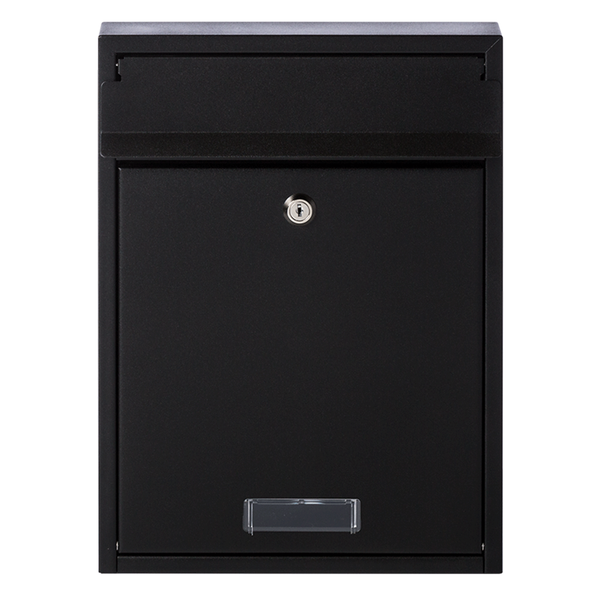 Kültéri postaláda, 265x360x55 mm, horganyzott acél, fekete – 65.340