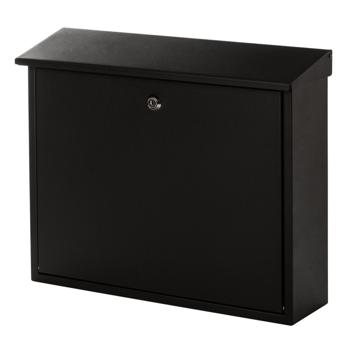 Kültéri postaláda, 410x325x102 mm, horganyzott acél, fekete – 65.349