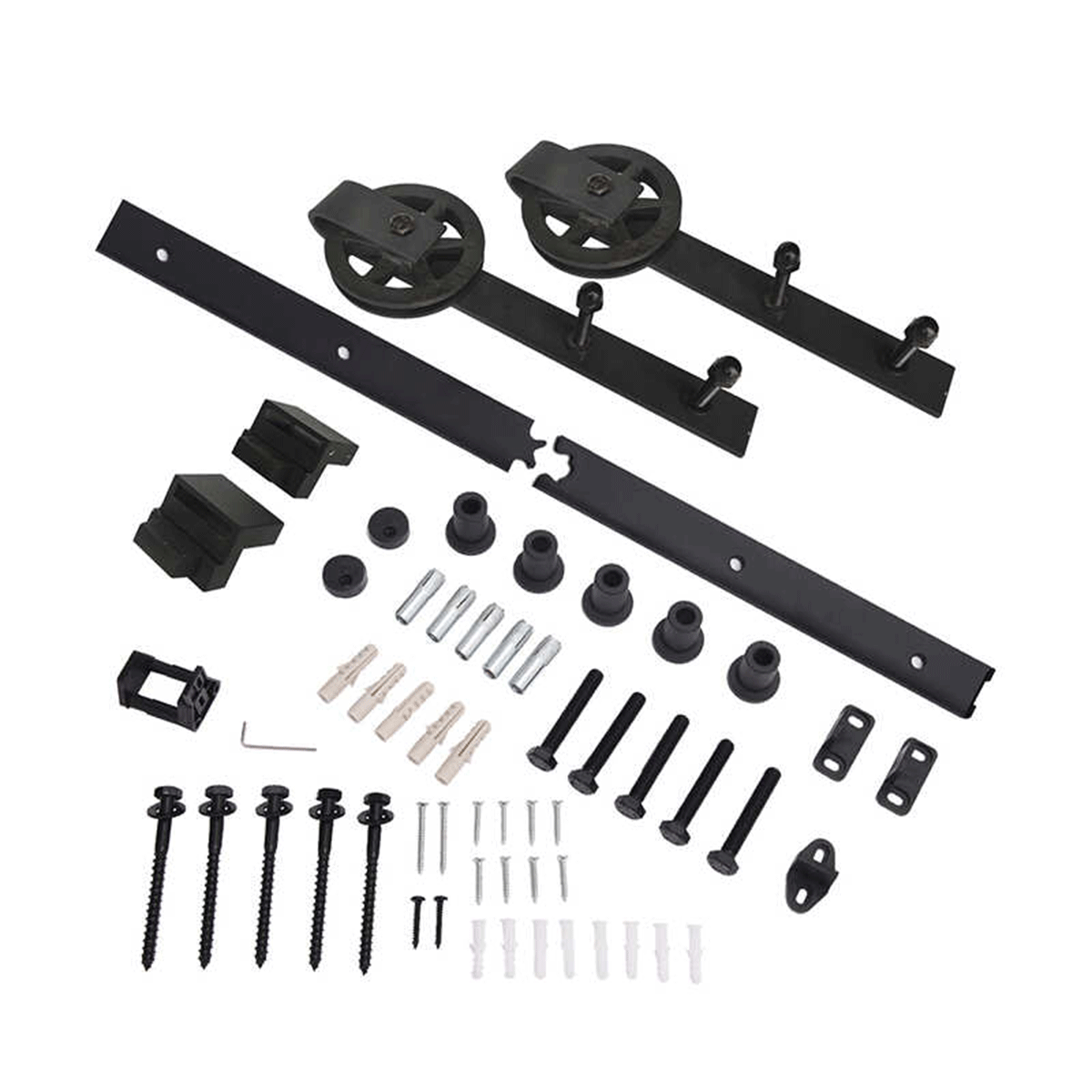 Tolóajtó szerelőkészlet sínnel, barn door típus, loft modell – 76.008