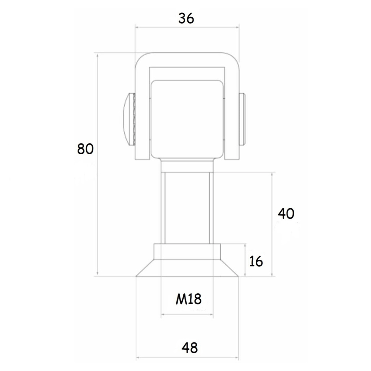 Állítható, hegeszthető zsanér nyílókapukhoz – 61.021.18