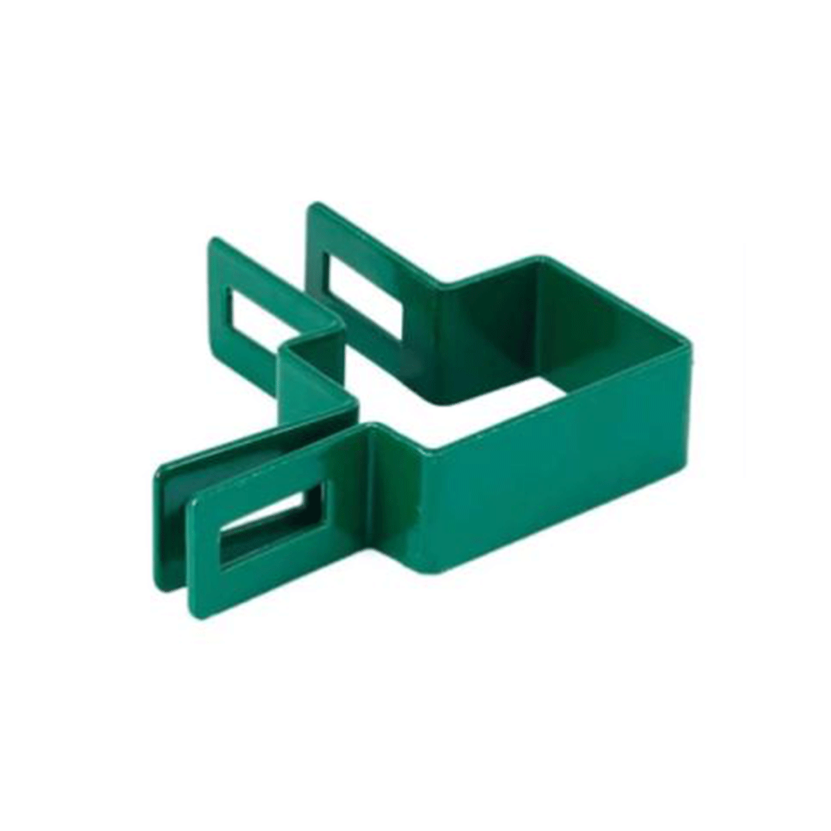 Rögzítőelem, sarok acél bilincs kerítéspanelhez, 40x60 mm-es oszlophoz, zöld – ON40X60/MAL