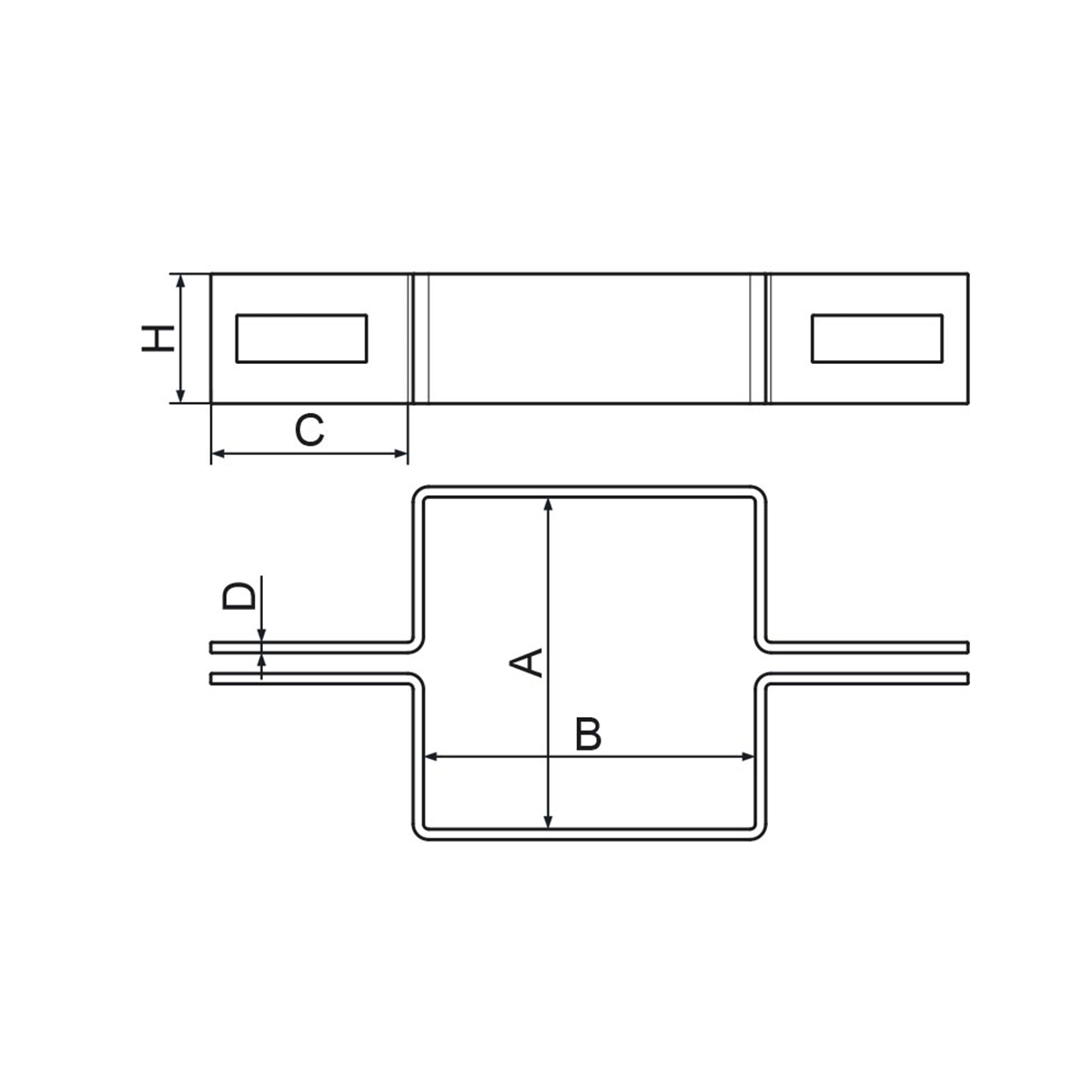 Rögzítőelem, közbenső acél bilincs kerítéspanelhez, 50x50 mm-es oszlophoz, zöld – OP50X50/MAL