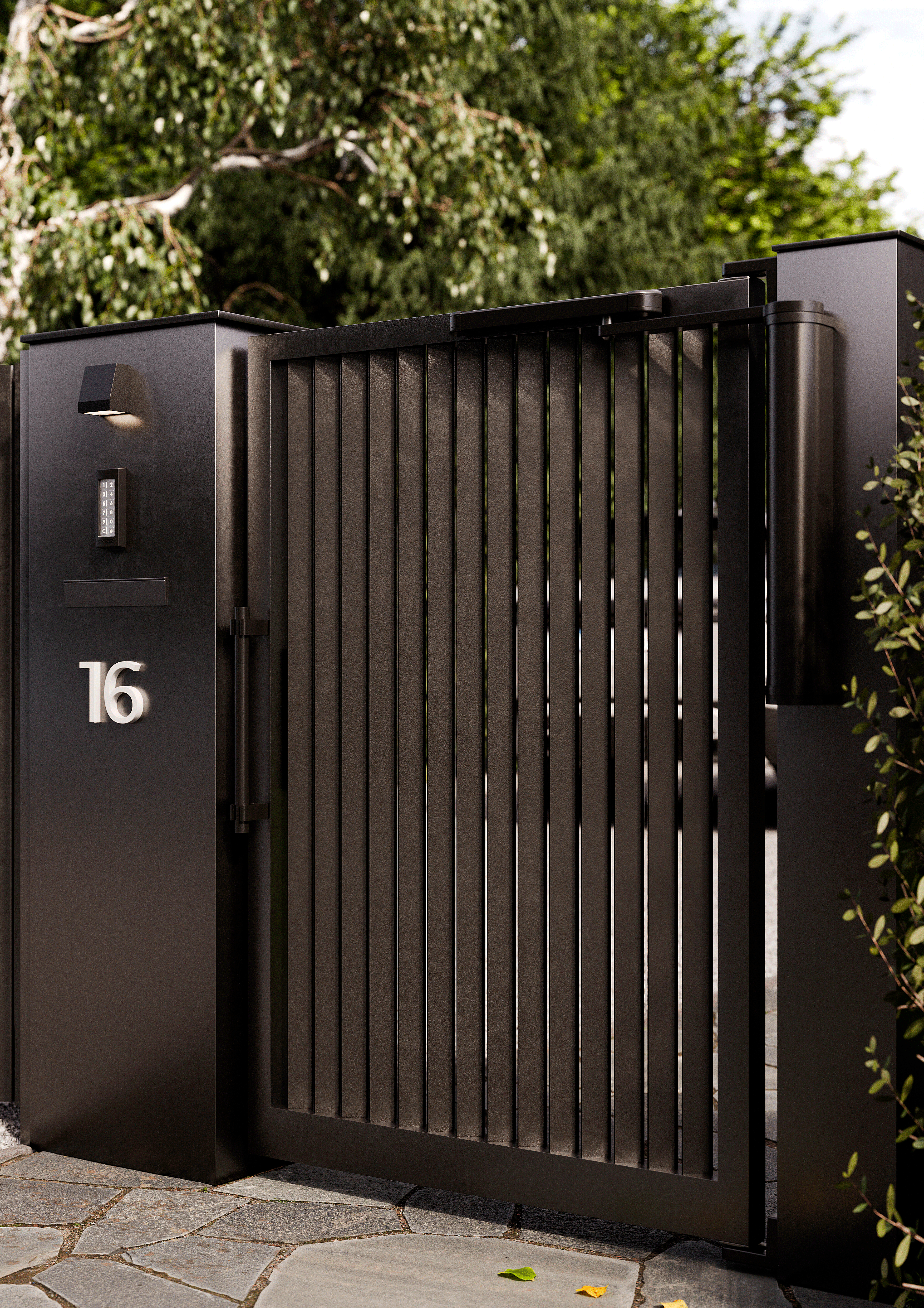 Fali lámpa trapéz formával, 75 mm széles, 12V DC / 24V DC – HEPTA75-DC