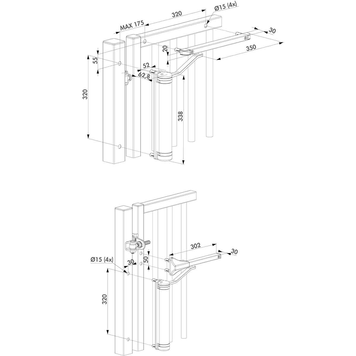 Hidraulikus ajtó- és kapucsillapító – Lion