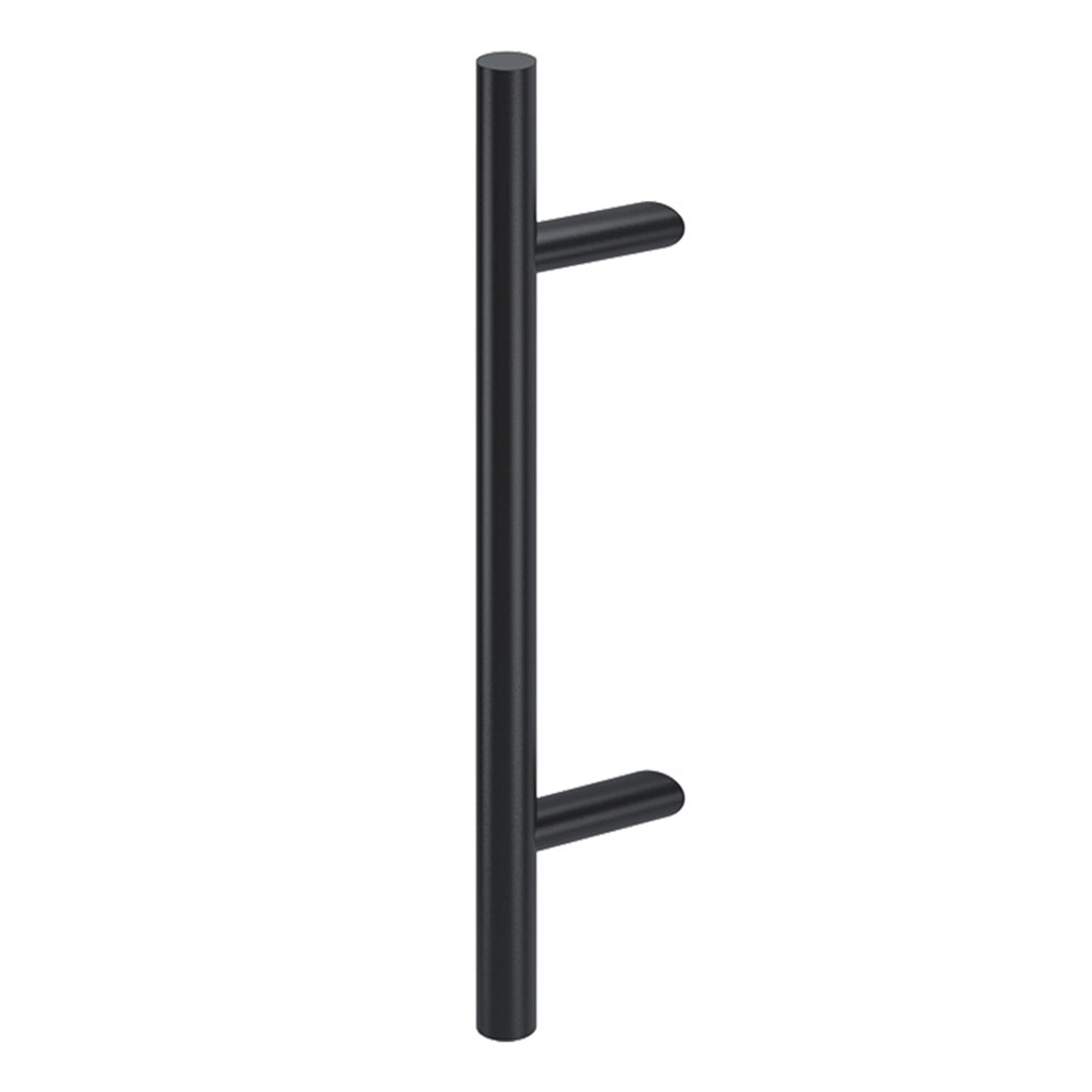 Rozsdamentes acél fogantyú, kerek 32 mm profil, fekete, 45 fokos, 1000 mm hosszú, furattávolság 800 mm - N64.PJO451000.4UM