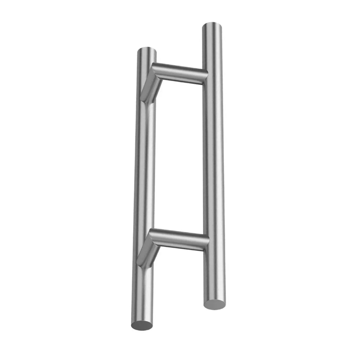Rozsdamentes acél fogantyú készlet, kerek 32 mm profil, szatén, 45 fokos, 300 mm hosszú, furattávolság 200 mm - N64.PDO45300.4US
