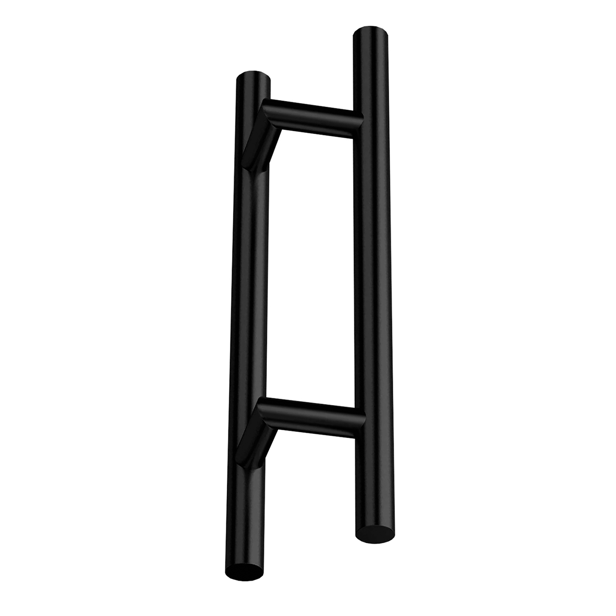 Rozsdamentes acél fogantyú készlet, kerek 32 mm profil, fekete, 45 fokos, 800 mm hosszú, furattávolság 600 mm - N64.PDO45800.4UM