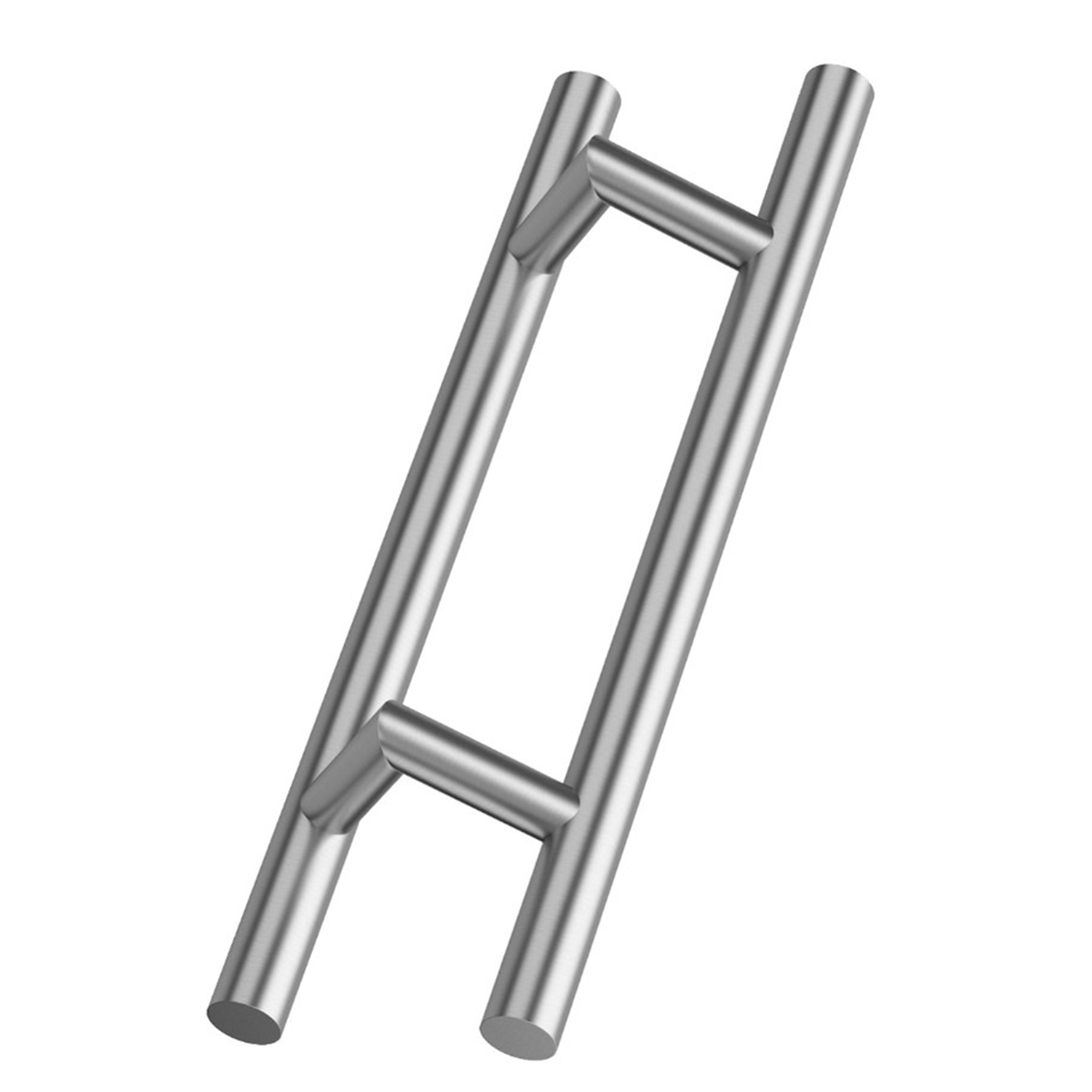 Rozsdamentes acél fogantyú szett, kerek profil 32, szatén szín, 45 fokos, 500 mm hosszú, furattávolság 300 mm – N64.PDO45500.4US