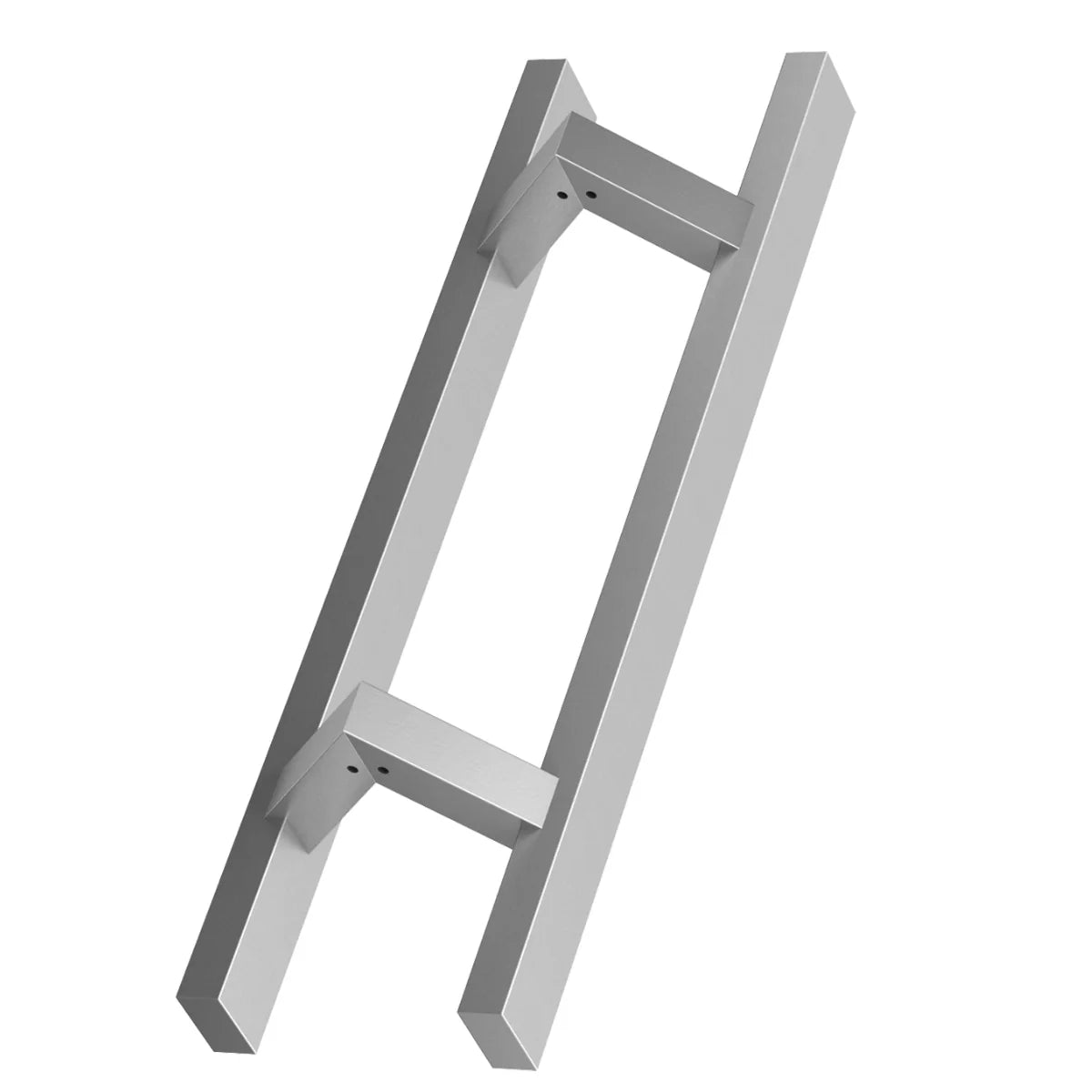 Rozsdamentes acél fogantyú készlet, egyenes 40x20 mm profil, szatén, 45 fokos, 300 mm hosszú, furattávolság 200 mm - N64.PDP45300.4US