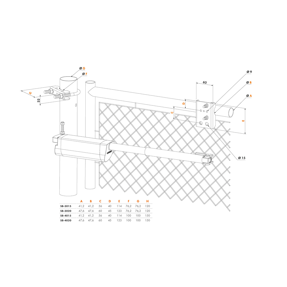 Hidraulikus ajtó- és kapucsillapító – SAMSON 2