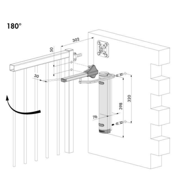 Hidraulikus ajtó- és kapucsillapító – VERTICLOSE 2 WALL ZILV