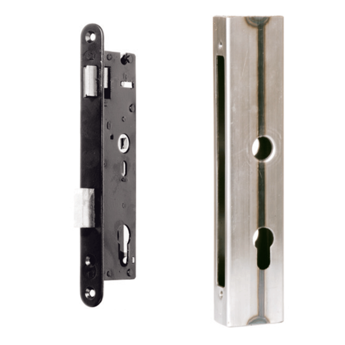 Fémház + süllyesztett zár 50x30 mm-es profilhoz – 63.220.11