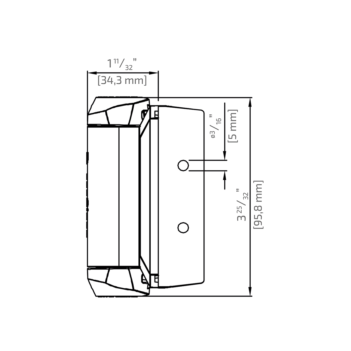Önzáró zsanér szett fémkapukhoz, 21 mm / 30 kg – TruClose DD.TCA1L2S3BT