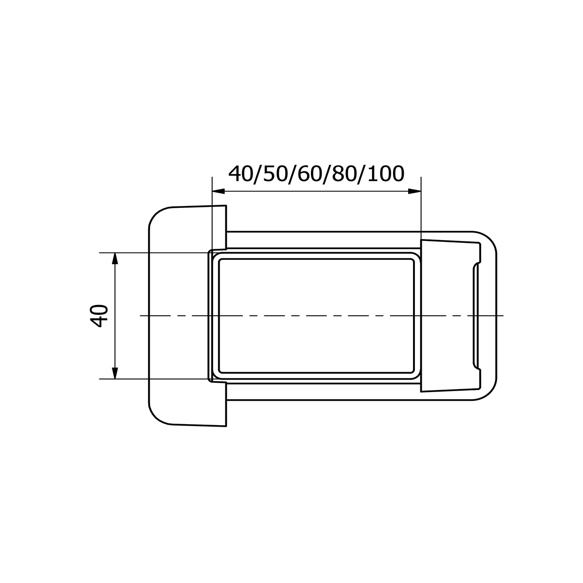 Rögzítőelem, bilincs kerítéspanel 40x60 mm-es oszlophoz – ZZM 40X60