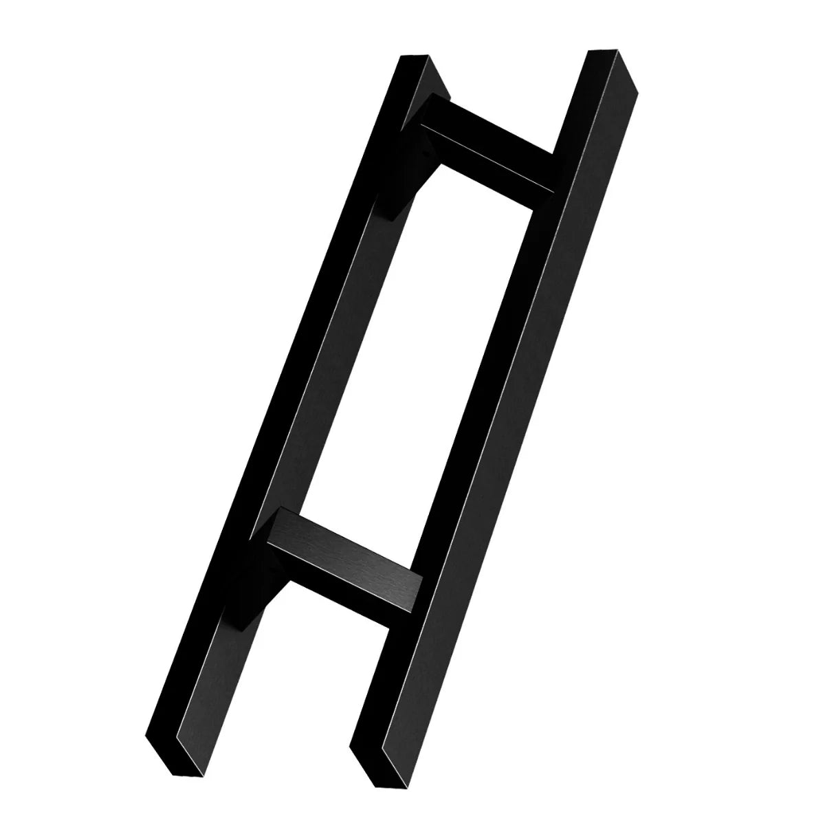 Rozsdamentes acél fogantyú készlet, egyenes 40x20 mm profil, fekete, 45 fokos, 300 mm hosszú, furattávolság 200 mm - N64.PDP45300.4UM