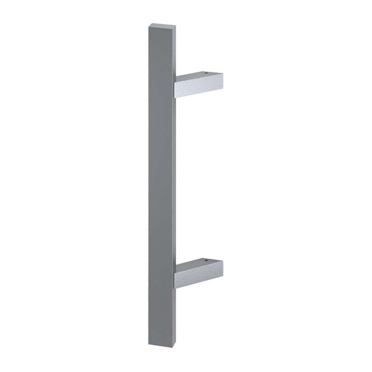Rozsdamentes acél fogantyú, egyenes profil 40x20 mm, szatén szín, 45 fokos, 500 mm hosszú, furattávolság 300 mm – N64.PJP45500.4US
