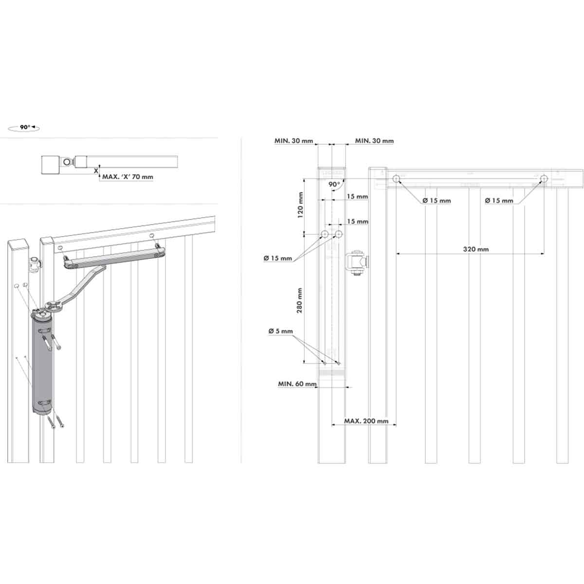 Hidraulikus ajtó- és kapucsillapító – Verticlose 2