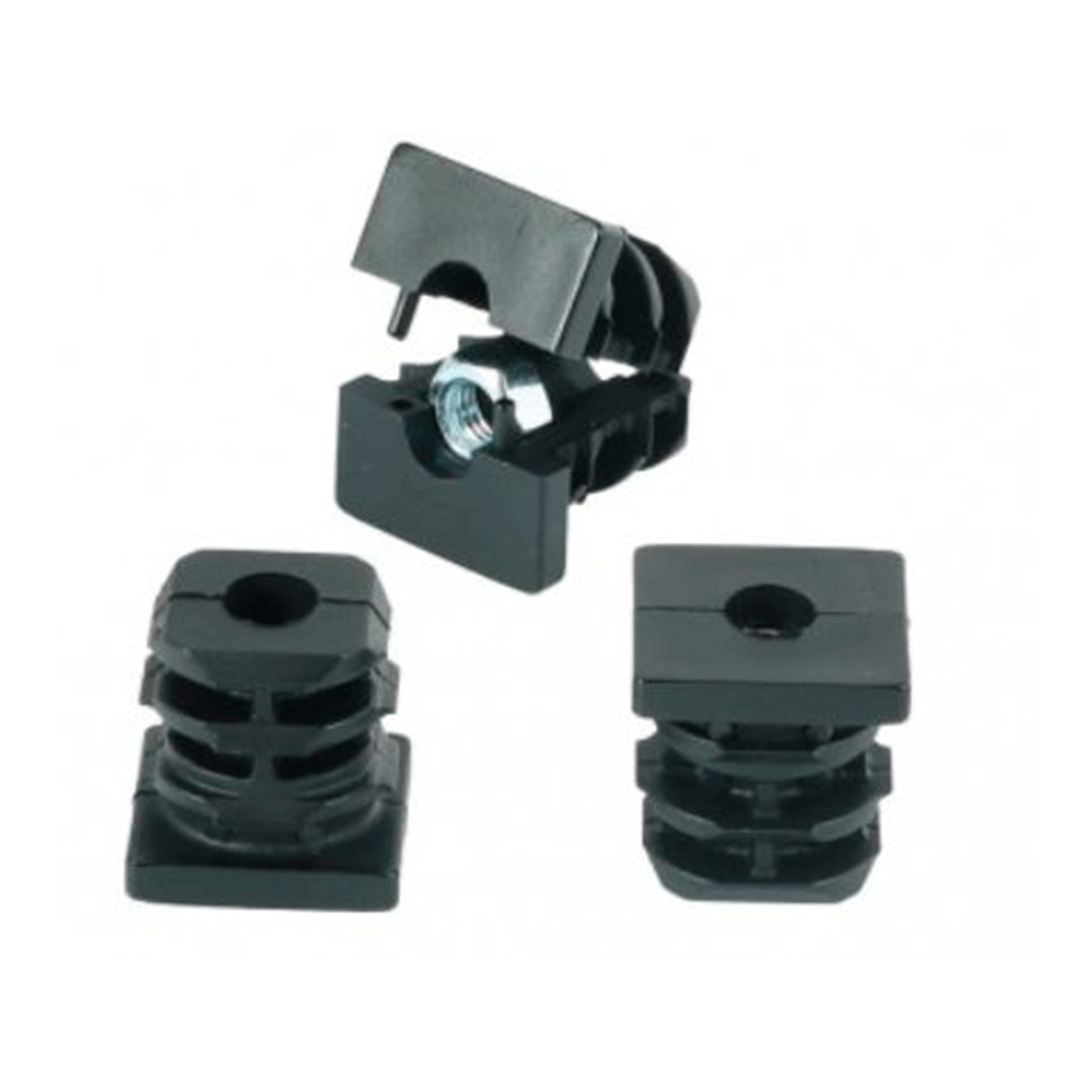 Műanyag zártszelvény kupak anyával, 20x20 mm-es négyzetcsőhöz, M8 – Art. 3227