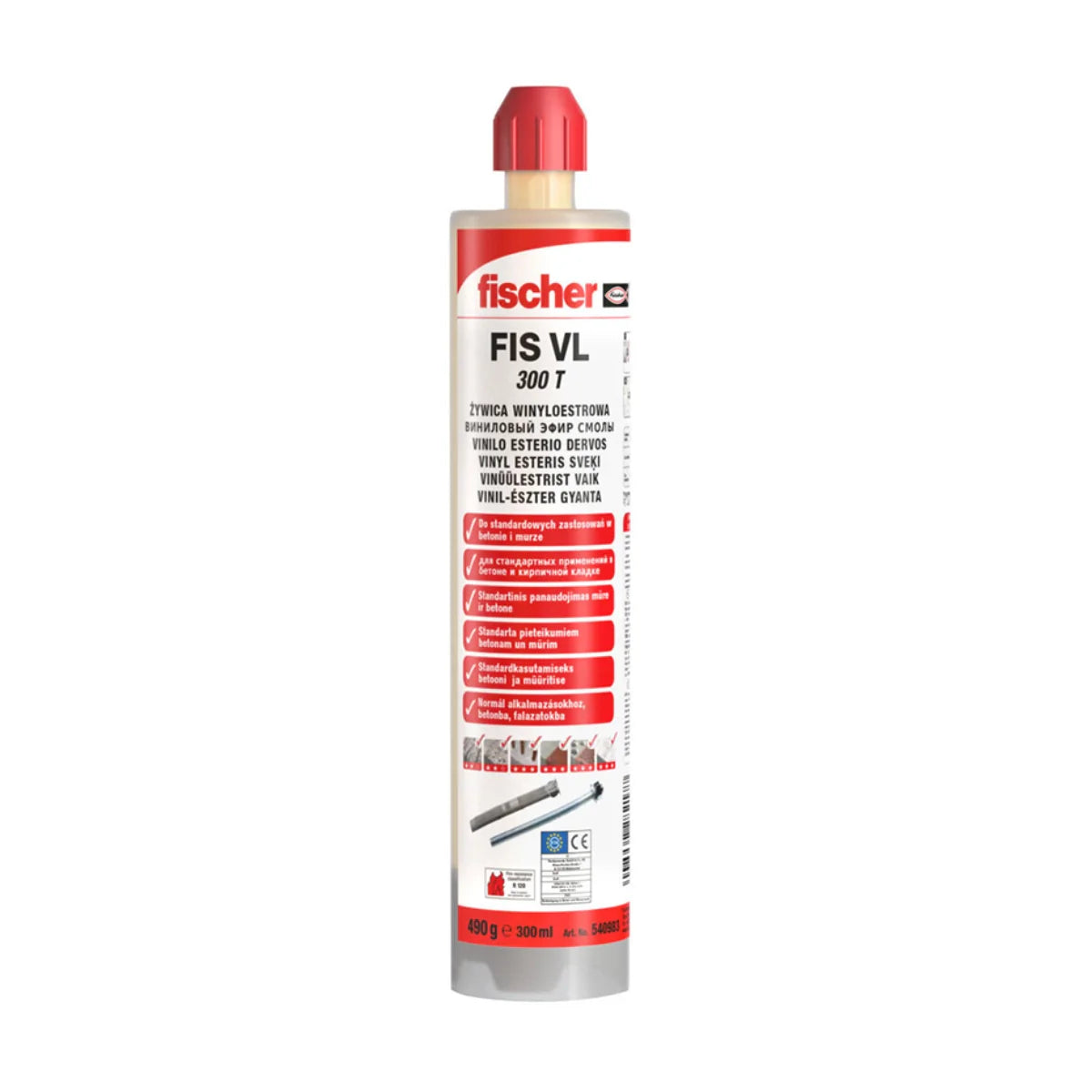 Vegyi dübel, 300 ml Fischer FIS VL 300 T - FI.540983